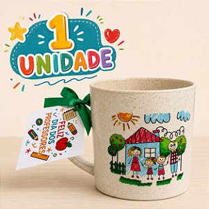 Caneca Fibra de Arroz 400ml Personalizada Dia dos Professores