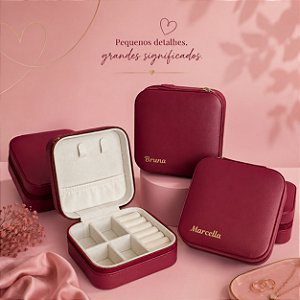 Porta-Joias Quadrado Personalizado com nome