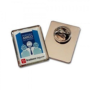 Pin / Botton quadrado Personalizado com adesivo resinado