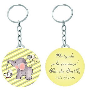 Chaveiro Elefantinho Baby Aquerela