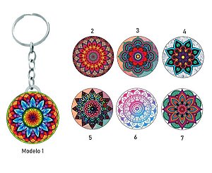 Chaveiros Mandalas Personalizados