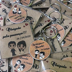 Chaveiro Casamento Rústico para Campo