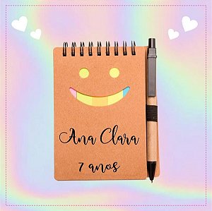 Lembrancinha Bloquinho Personalizado com Caneta