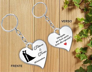 Chaveiro Coração Personalizado com Tema a sua Escolha