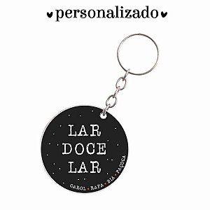 Chaveiro Lar Doce Lar Personalizado