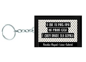 Par de Chaveiros Lar Doce Lar Personalizado