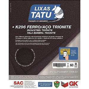 Lixa Ferro Tatu Grao 60 Trionite K296 (25 Unidades)