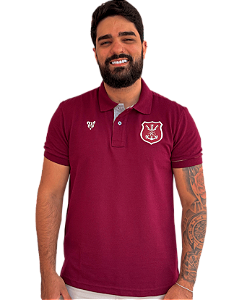 Camisa Polo/ Brasão Safra/ Vinho - Piquet