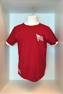 Camisa Náutico - Mantos Clássicos/ Bandeira do Hexa/ Vermelha - Suedine Masculina
