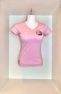 Camisa Náutico - Escudo Atual/ Rosa - Algodão Feminina