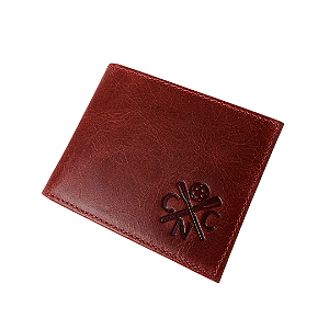 Carteira Porta Documento Náutico - CNC Remos/ Vermelho - Couro