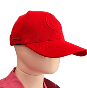 Boné Náutico - Aba Curva/ Monocromático Vermelho - Adulto