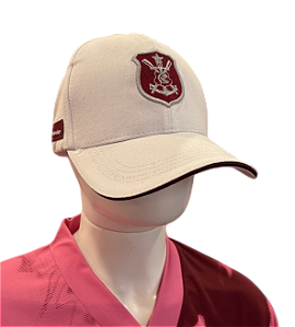 Boné Náutico - Aba Curva/ Escudo Safra Especial/ Branco - Adulto