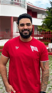 Camisa Náutico - Escudo Bandeira do Hexa/ Vermelha - Algodão Masculina