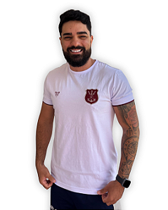 Camisa Náutico - Brasão Safra Especial/ Branca - Algodão Masculina