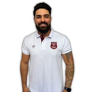 Camisa Polo Náutico - Escudo Safra Especial/ Branca - Piquet Masculina