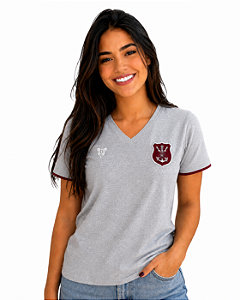 Camisa Náutico - Brasão Safra Especial/ Mescla- Algodão Feminina