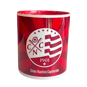 Caneca Porcelana Escudo Atual - Vermelha