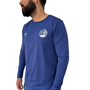 Camisa Náutico - Escudo Atual/ Manga Longa/ Azul- UV Unissex