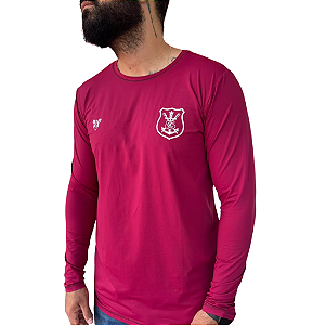 Camisa Náutico - Escudo 1901/ Manga Longa/ Vinho- UV Unissex