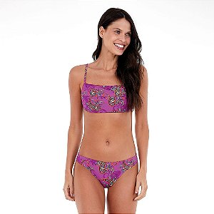 Biquíni New Beach Luna Top Reto Cashmere Rosa