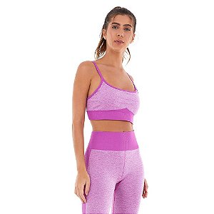 Top Alto Giro Sem Costura Mescla Colors Pink Orchid