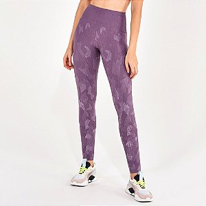 Calça Legging Alto Giro Emana Matrix Bolso Cos Roxo 2111348