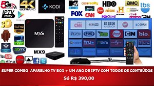 TV Box Android - Um ano Pacote Canais completo