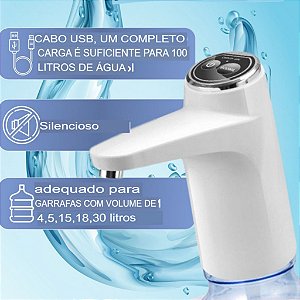 Bebedouro Bomba Elétrica Garrafão Galão Água Recarregável compativel com galão de 20L
