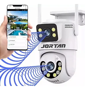 Câmera de Segurança Wi-Fi Jortan JTZ-9697-QJ – Visão 360° Full HD
