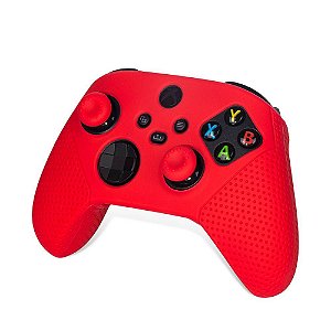 Capa Protetora de Silicone Flexível Antiderrapante para Controle de Xbox Series S/X - Vermelho