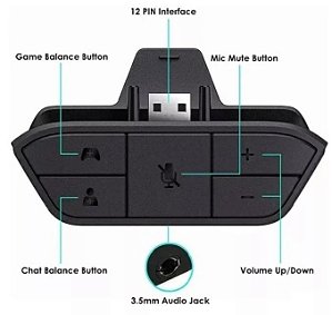 Adaptador Audio Microsoft para Headset Seminovo - Xbox One