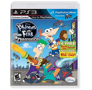 Phineas e Ferb: Através da 2ª Dimensão seminovo - PS3
