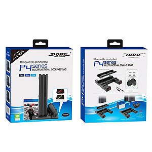 Base Multifuncional Dobe Com Cooler E Carregador De Controle PS4 Seminovo