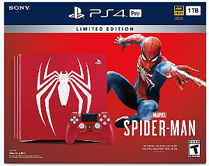 Console Playstation 4 Pro Edição Especial Spider-Man Completo - Seminovo