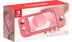 Console Nintendo Switch Lite Coral Desbloqueado Seminovo