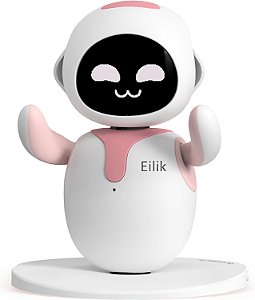 Eilik - Robô Rosa Femenino Fofinho como Animais de Estimação para Crianças e Adultos.