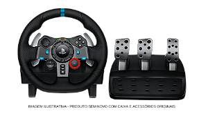 Volante Logitech G29 Driving Force e Pedais com Force Feedback para PS5, PS4, PS3 e PC - Seminovo