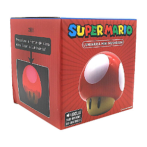 Luminária Cogumelo Mini Mushroom Mostrúario - Super Mario Bros - Zona Criativa