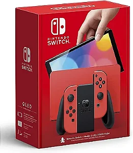 Console Nintendo Switch Oled Red Mario Edição Especial Desbloqueado Seminovo