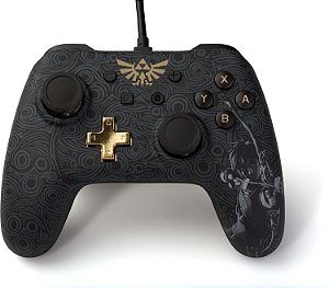 Controle PowerA Zelda Com Fio USB Seminovo - Switch