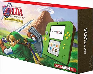 Console Nintendo 2DS Special Edition The Legend of Zelda Ocarina of Time 3D Seminovo - Nintendo