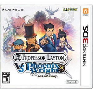 Professor Layton VS Phoenix Wright Ace Attorney Seminovo – 3DS