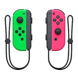Controle Joy Con Nintendo Switch Rosa / Verde Seminovo