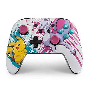 Controle Nintendo Switch Wireless sem fio Enhanced Pokémon Pikachu vs Mewtwo Edition - PowerA – Nintendo Switch