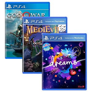 Triple Pack #1 - God of War / Dreams / MediEvil - PS4