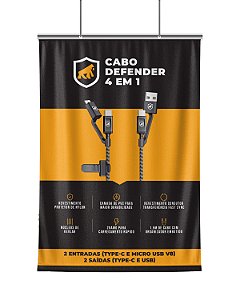 Mini Banner Cabo Defender 4 Em 1 - Gshield