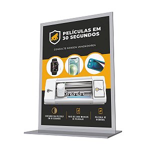 Display de mesa + 3 Folhetos de divulgação - Película na Hora - Película Film Express - Gshield