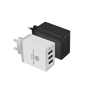 Compre 3 Leve 4 - Carregador Turbo Triplo QC 3.0 - Aniversário Gshield