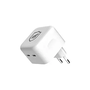Caixa Fechada 100 unidades - Carregador de Parede Turbo Duplo Tipo C - até 35W - Aniversário Gshield